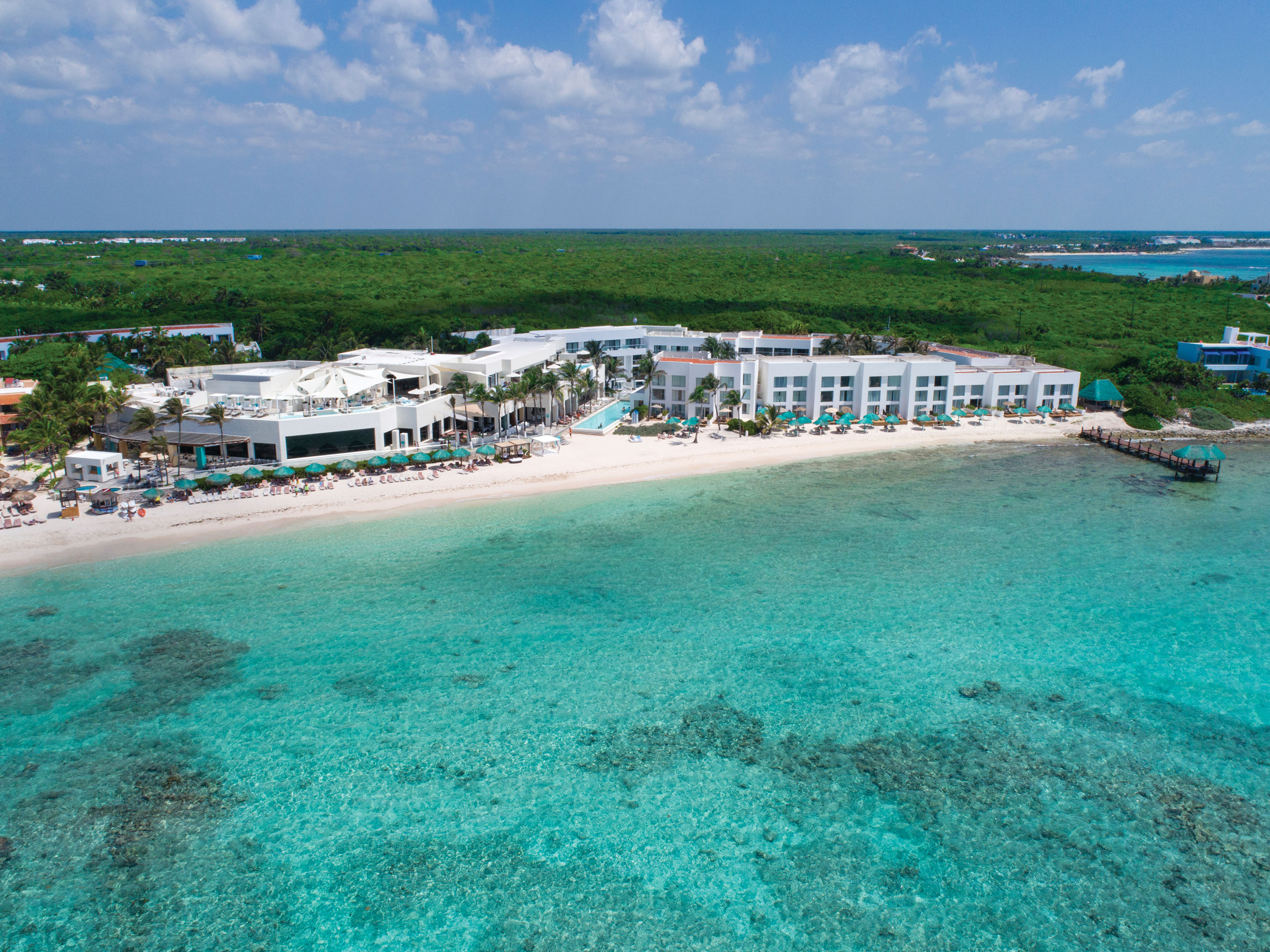 Aerial view of the Sun Club buildings